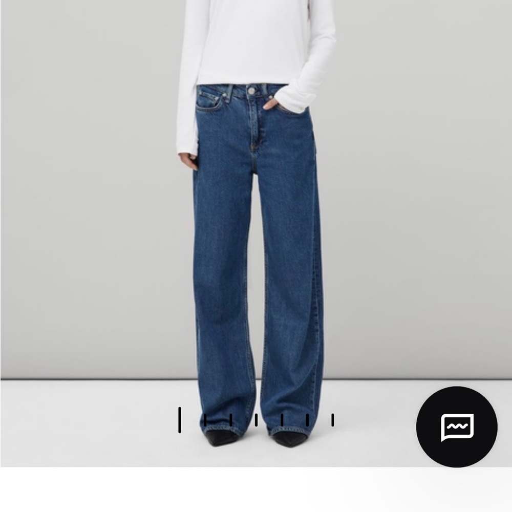 Rag and Bone Logan Featherweight wide leg low rise jeans